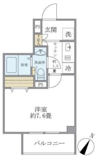 コンポジット渋谷初台 102 間取り図