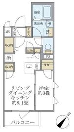 コンポジット渋谷初台 201 間取り図