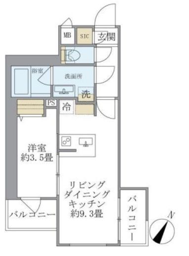 コンポジット渋谷初台 103 間取り図