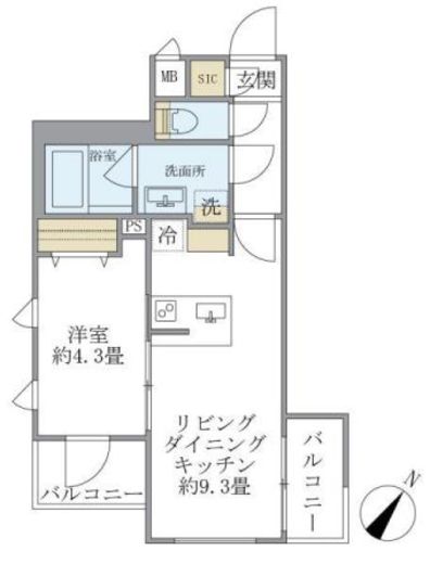 コンポジット渋谷初台 203 間取り図