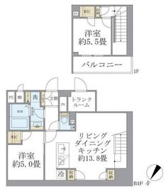 コンポジット渋谷初台 104 間取り図