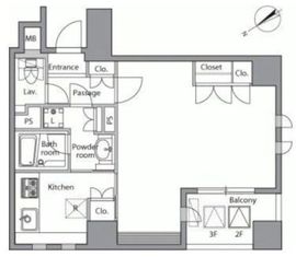 レジディア横濱関内 502 間取り図