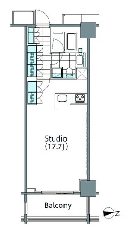 コンフォリア新宿イーストサイドタワー 621 間取り図