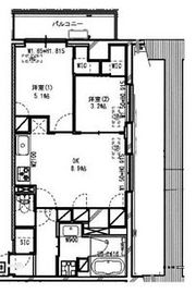 レジディア高円寺 605 間取り図