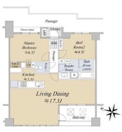 ピアース三軒茶屋レジデンス 4階 間取り図