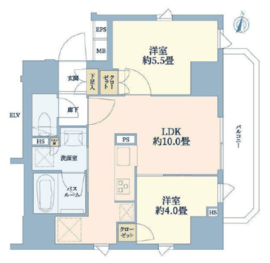 オープンレジデンシア四谷舟町 4階 間取り図