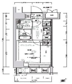 クレストタップ新横浜 501 間取り図