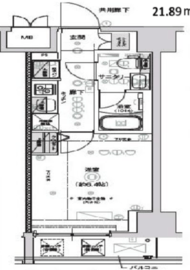 クレストタップ新横浜 4階 間取り図