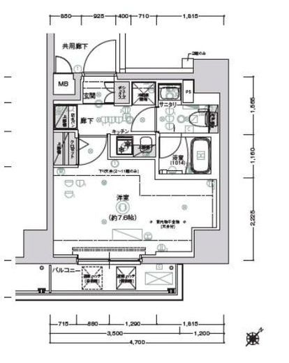 クレストタップ新横浜 1111 間取り図