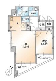 サンコーレジデンス千駄ヶ谷 902 間取り図