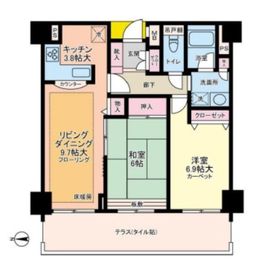 朝日マンション駒場 1階 間取り図