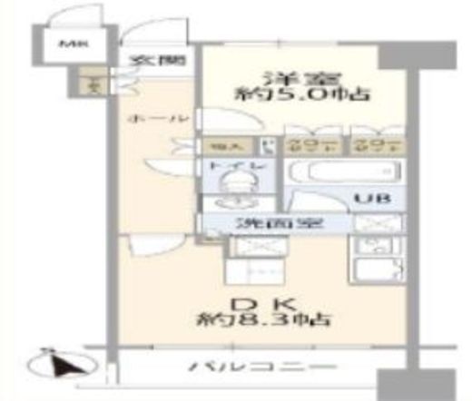 アイディーコート代々木神宮の杜 2階 間取り図