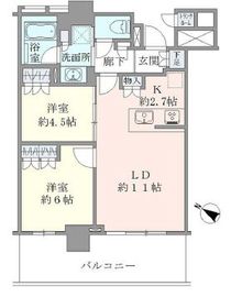 ブリリア有明シティタワー 7階 間取り図