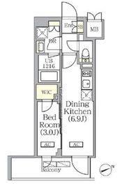 プライムガーデン銀座八丁堀 503 間取り図