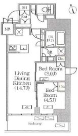 プライムガーデン銀座八丁堀 304 間取り図