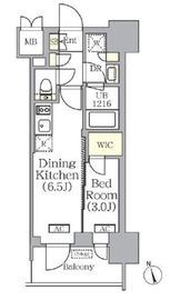 プライムガーデン銀座八丁堀 206 間取り図