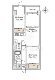 プライムガーデン赤塚 407 間取り図