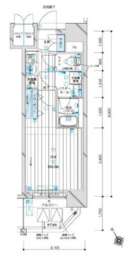 メインステージ駒込ラ・ヴェール 8階 間取り図