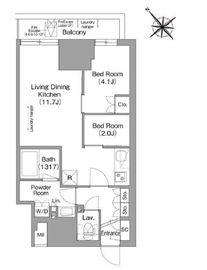 コンフォリア・リヴ東池袋 1002 間取り図
