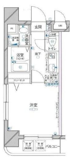 グリフィン横浜・桜木町参番館 8階 間取り図