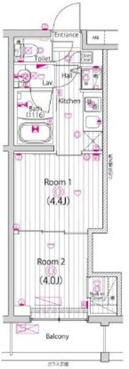 ガーラ元住吉グランドステージ 4階 間取り図