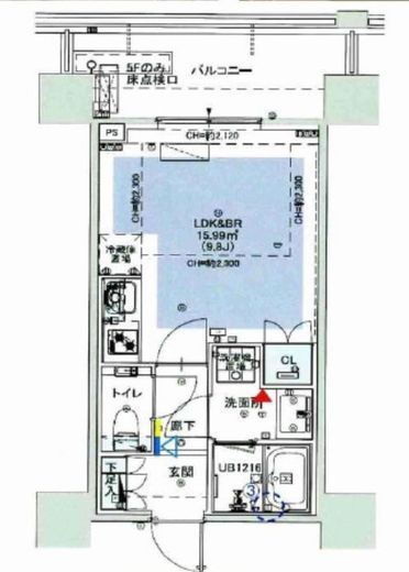 シティタワー新宿 7階 間取り図