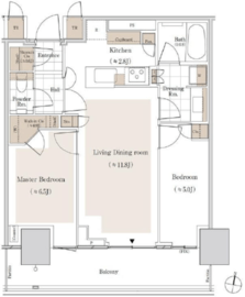パークタワー西新宿 11F2 間取り図