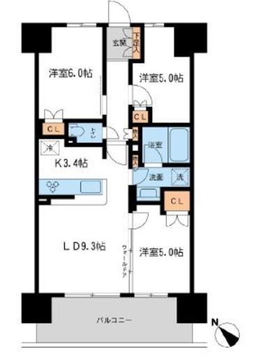 BLESS宮崎台 (ブレス宮崎台) 1206 間取り図