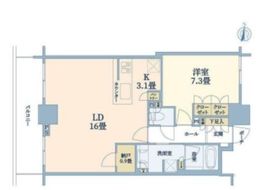 ブリリアタワー川崎 13階 間取り図
