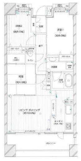 アデニウム新横浜 2階 間取り図