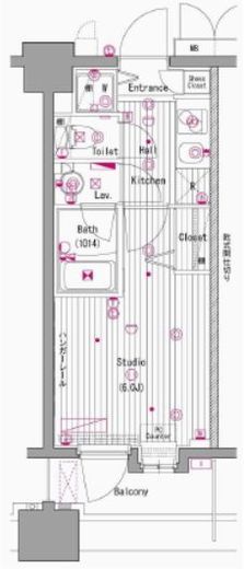 グランド・ガーラ横濱元町 4階 間取り図