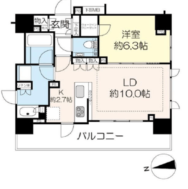 シティハウス市谷薬王寺 3階 間取り図