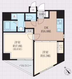 ラシクラス麹町 801 間取り図