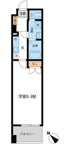 フィオーレ月島 203 間取り図