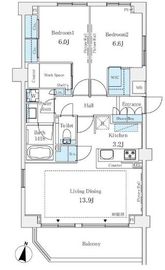 パルティール赤坂 1階 間取り図