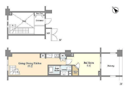 レジデンスシャルマン月島 730 間取り図
