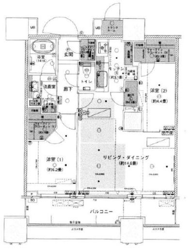 パークシティ大崎 ザ タワー 30階 間取り図