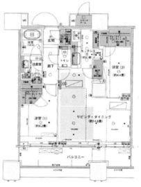 パークシティ大崎 ザ タワー 30階 間取り図