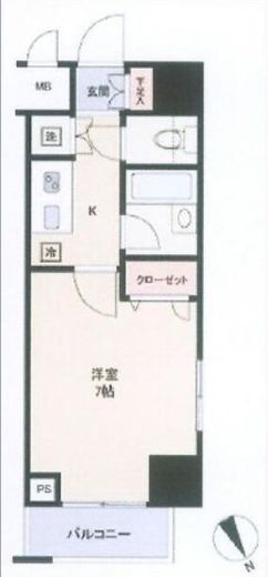パレステュディオ四谷 11階 間取り図