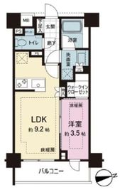 ピアース神楽坂テラス 3階 間取り図