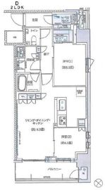 ブリリア月島四丁目 8階 間取り図