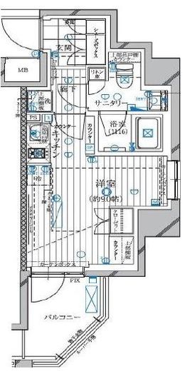 レガリス高田馬場Ⅱ 706 間取り図