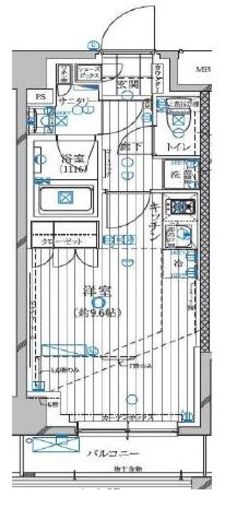 レガリス高田馬場Ⅱ 305 間取り図