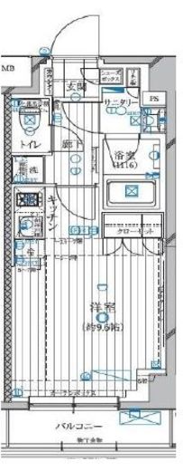 レガリス高田馬場Ⅱ 704 間取り図