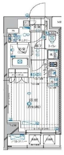 レガリス高田馬場Ⅱ 603 間取り図