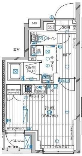 レガリス高田馬場Ⅱ 402 間取り図