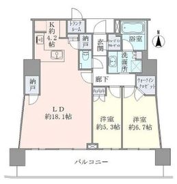 ブリリアタワー池袋 22階 間取り図