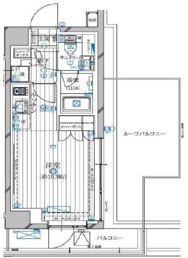 レガリス高田馬場Ⅱ 902 間取り図