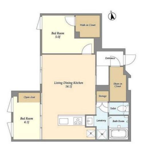 エフローレプルミエ武蔵小山 302 間取り図