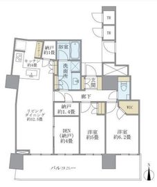 ブリリアタワー池袋 23階 間取り図